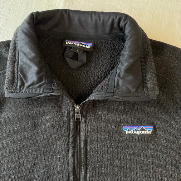 PATAGONIA Better Sweater 1/4 Zip Fleece Pullover Women's Size L Black Branded - Picture 5 of 15
